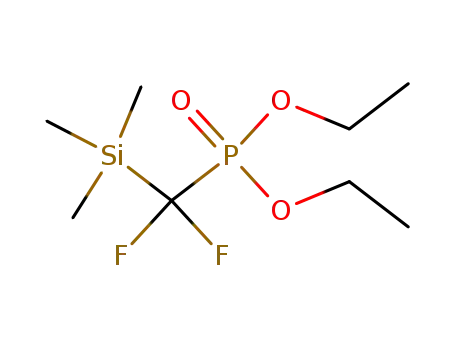 Molecular Structure of 80077-72-1 (DIETHYL (DIFLUORO(TRIMETHYLSILYL)METHYL) -PHOSPHONATE, 96)