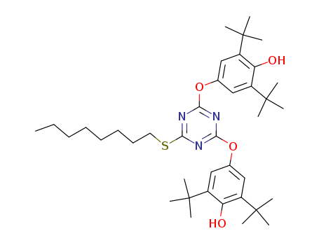 2,6-ditert-butyl-4-[[4-(3,5-ditert-butyl-4-hydroxyphenoxy)-6-octylsulfanyl-1,3,5-triazin-2-yl]oxy]phenol