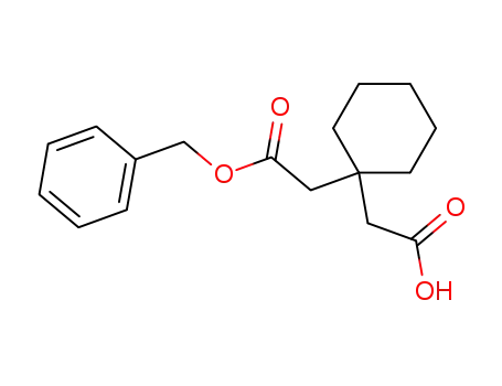 Molecular Structure of 113009-25-9 (1,1-Cyclohexanediacetic acid, mono(phenylmethyl) ester)