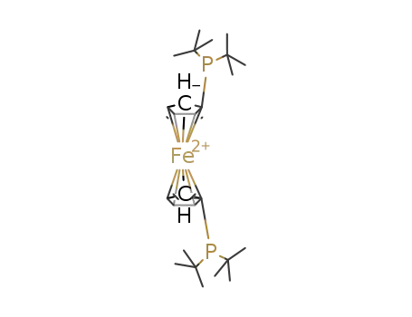 Molecular Structure of 84680-95-5 (1,1'-Bis(di-tert-butylphosphino)ferrocene)