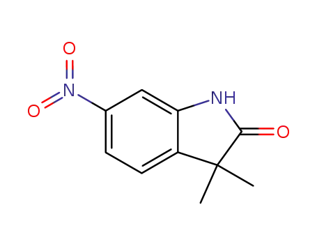 Molecular Structure of 100510-64-3 (2H-Indol-2-one, 1,3-dihydro-3,3-dimethyl-6-nitro-)