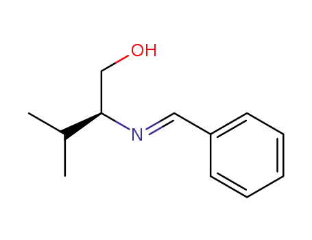 Molecular Structure of 84983-97-1 (1-Butanol, 3-methyl-2-[(E)-(phenylmethylene)amino]-, (2S)-)