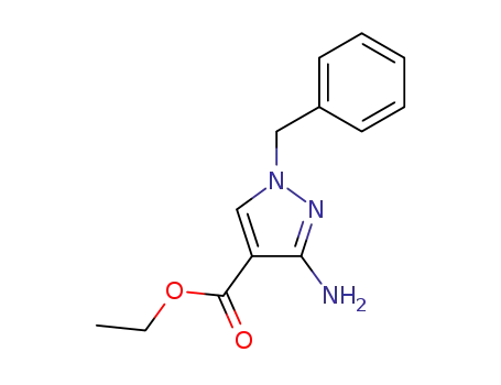 1H-Pyrazole-4-carboxylic acid, 3-amino-1-(phenylmethyl)-, ethyl ester