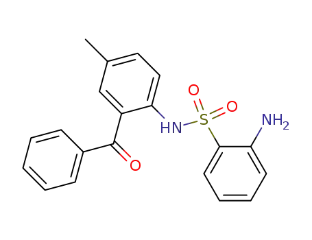 Molecular Structure of 88312-94-1 (Benzenesulfonamide, 2-amino-N-(2-benzoyl-4-methylphenyl)-)