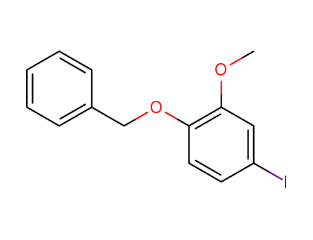 Molecular Structure of 741283-41-0 (Benzene, 4-iodo-2-methoxy-1-(phenylmethoxy)-)