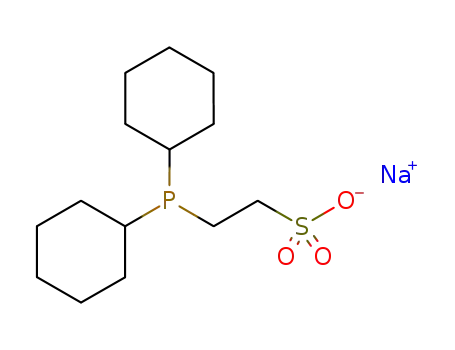 Molecular Structure of 111831-27-7 (Ethanesulfonic acid, 2-(dicyclohexylphosphino)-, sodium salt)