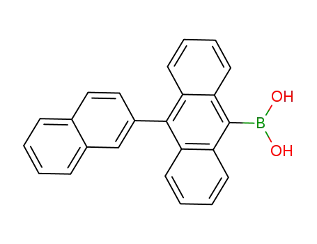 Molecular Structure of 597554-03-5 (10-(2-Naphthyl)anthracene-9-boronic acid)