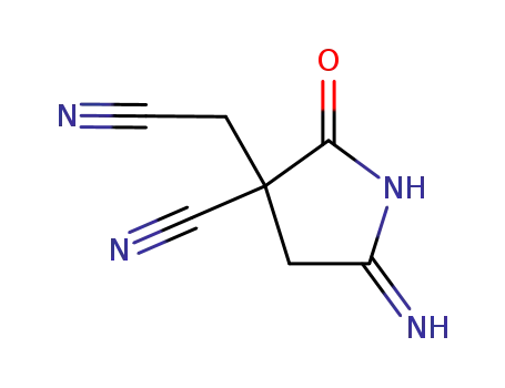 Molecular Structure of 872264-22-7 ((3-cyano-5-imino-2-oxo-pyrrolidin-3-yl)-acetonitrile)