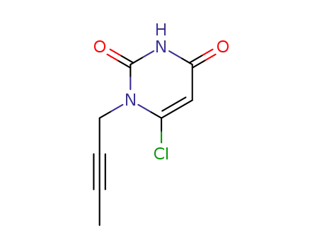 Molecular Structure of 1431528-74-3 (1-(but-2-yn-1-yl)-6-chloropyrimidine-2,4(1H,3H)-dione)