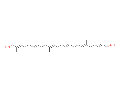 Molecular Structure of 79370-70-0 ((2E,6E,10E,14E,18E,22E)-2,6,10,15,19,23-hexamethyltetracosadeca-2,6,10,14,18,22-hexaene-1,24-diol)