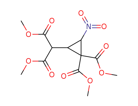 Molecular Structure of 59210-90-1 (Dimethyl 2-dimethoxycarbonylmethyl-3-nitro-1,1-cyclopropanedicarboxylate)