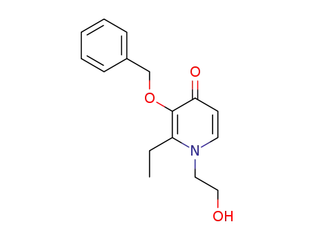 Molecular Structure of 210244-51-2 (1-[2'-(hydroxy)ethyl]-2-ethyl-3-benzyloxy-4(1H)-pyridinone)