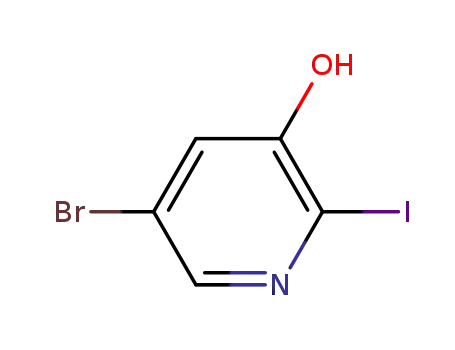 Molecular Structure of 188057-49-0 (5-BROMO-2-IODOPYRIDIN-3-OL)