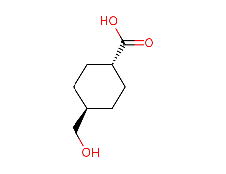 Molecular Structure of 66185-74-8 (TRANS-4-(HYDROXYMETHYL)CYCLOHEXANECARBOXYLIC ACID)