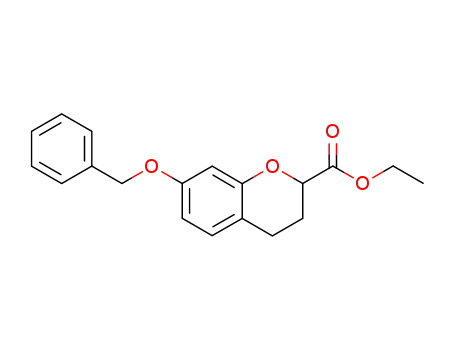 Molecular Structure of 197388-46-8 (ethyl 7-(Benzyloxy)chroman-2-carboxylate)