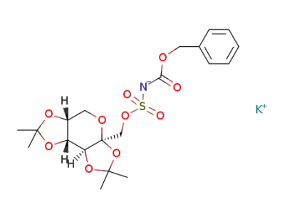 N-benzyloxycarbonyl-2,3: 4,5-di-O-(1-methylethylidene)-β-D-fructopyranosaminosulfonates potassium salt