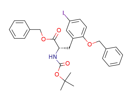L-Phenylalanine,
N-[(1,1-dimethylethoxy)carbonyl]-5-iodo-2-(phenylmethoxy)-,
phenylmethyl ester