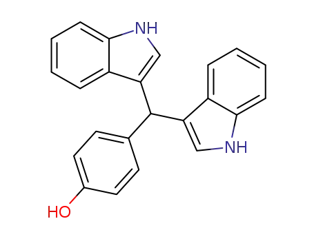 Molecular Structure of 151358-47-3 (4-(di(1H-indol-3-yl)Methyl)phenol)