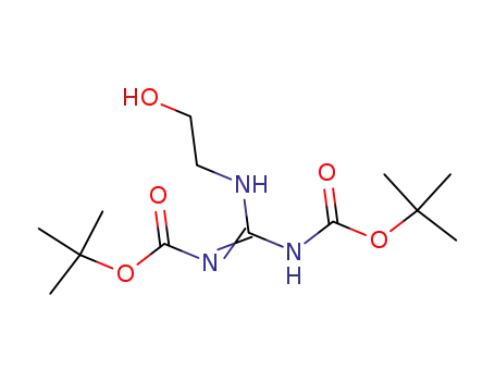 Molecular Structure of 215050-11-6 (1 3-DI-BOC-2-(2-HYDROXYETHYL)GUANIDINE)
