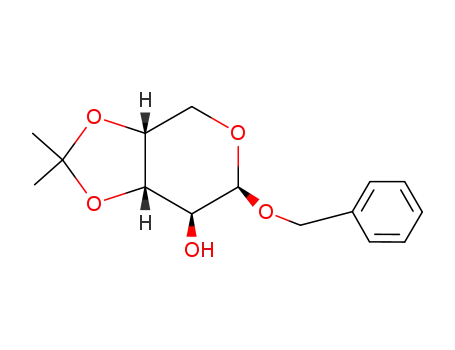 Molecular Structure of 6336-16-9 (benzyl 3,4-O-(1-methylethylidene)pentopyranoside)