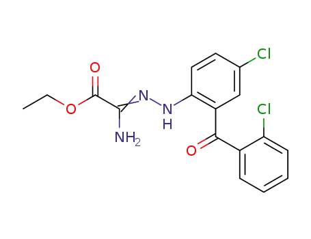 Acetic acid, [[4-chloro-2-(2-chlorobenzoyl)phenyl]hydrazino]imino-, ethyl
ester