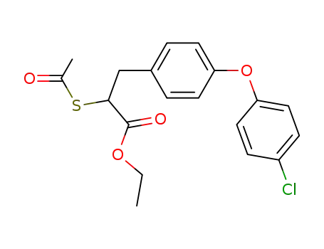 Benzenepropanoic acid, a-(acetylthio)-4-(4-chlorophenoxy)-, ethyl ester