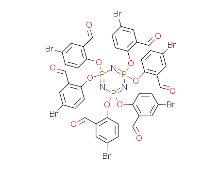 Molecular Structure of 1443380-69-5 (hexa(4-bromo-2-formylphenoxy)cyclotriphosphazene)