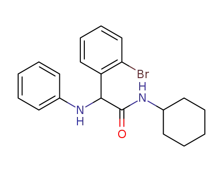 Molecular Structure of 1383479-59-1 (2-(2-bromophenyl)-N-cyclohexyl-2-(phenylamino)acetamide)