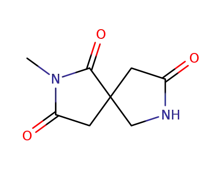 Molecular Structure of 91189-24-1 (2,7-Diazaspiro[4.4]nonane-1,3,8-trione, 2-methyl-)