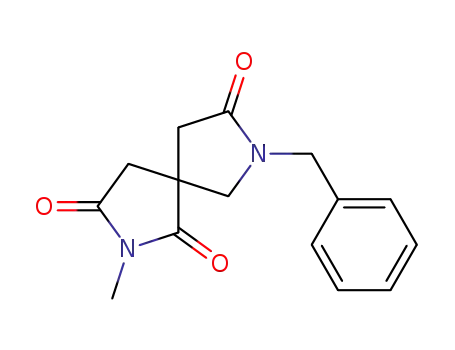 Molecular Structure of 91189-25-2 (7-benzyl-2-methyl-2,7-diazaspiro[4.4]nonane-1,3,8-trione)