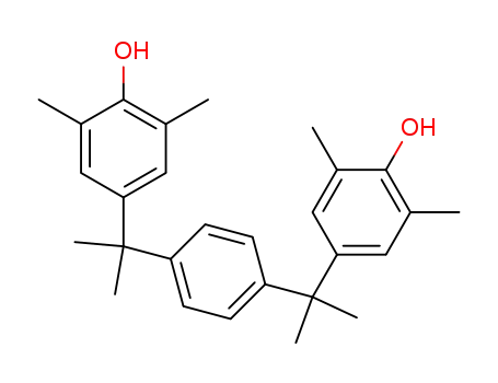 Molecular Structure of 36395-57-0 (ALPHA,ALPHA'-BIS(4-HYDROXY-3,5-DIMETHYLPHENYL)-1,4-DIISOPROPYLBENZENE)