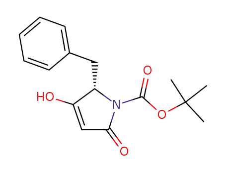 1H-Pyrrole-1-carboxylic acid,
2,5-dihydro-3-hydroxy-5-oxo-2-(phenylmethyl)-, 1,1-dimethylethyl ester,
(2S)-