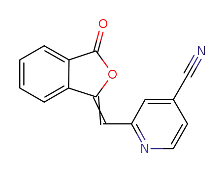 Molecular Structure of 877843-00-0 (4-Pyridinecarbonitrile, 2-[(3-oxo-1(3H)-isobenzofuranylidene)methyl]-)