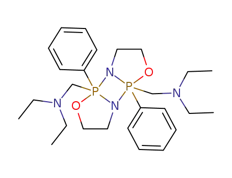 Molecular Structure of 140704-83-2 (2,7-bis<(diethylamino)methyl>-2,7-diphenyl-3,8-dioxa-1,6-diaza-2λ<sup>5</sup>,7λ<sup>5</sup>-diphosphatricyclo<5.3.0.0<sup>2,6</sup>>decane)