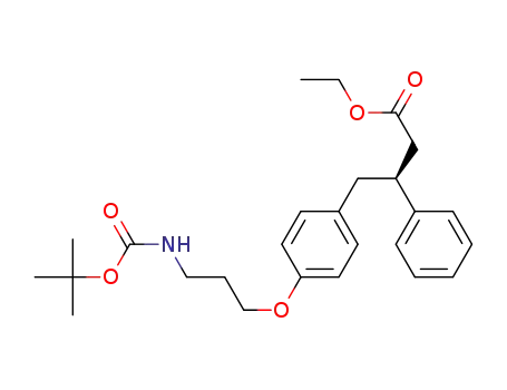 ethyl (S)-3-phenyl-4-[4-[3-(tert-butoxycarbonyl)amino-1-propyloxy]phenyl]butanoate
