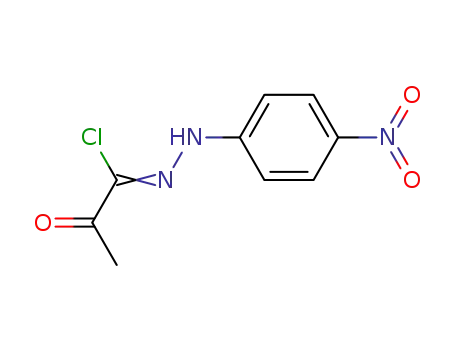 Molecular Structure of 18247-80-8 (N-(4-Nitrophenyl)-2-oxopropanehydrazonic acid chloride)