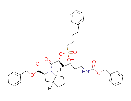 (2S,3aS,6aS)-1-{(S)-6-Benzyloxycarbonylamino-2-[hydroxy-(4-phenyl-butyl)-phosphinoyloxy]-hexanoyl}-octahydro-cyclopenta[b]pyrrole-2-carboxylic acid benzyl ester