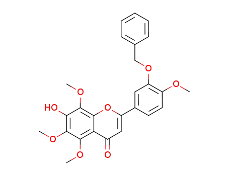 4H-1-Benzopyran-4-one,
7-hydroxy-5,6,8-trimethoxy-2-[4-methoxy-3-(phenylmethoxy)phenyl]-