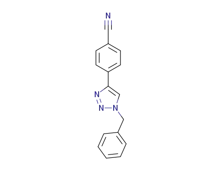 Molecular Structure of 1262782-76-2 (4-(1-benzyl-1H-1,2,3-triazol-4-yl)benzonitrile)