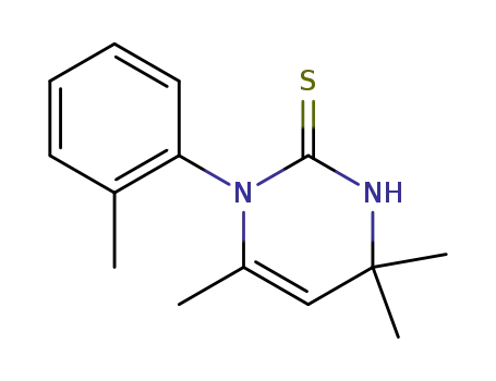 Molecular Structure of 6268-98-0 (1-(o-Tolyl)-2-thio-4,4,6-trimethyl dihydropyrimidine)