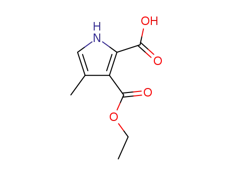 Molecular Structure of 6277-13-0 (3-(ethoxycarbonyl)-4-methyl-1H-pyrrole-2-carboxylic acid)