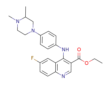 3-Quinolinecarboxylic acid,
4-[[4-(3,4-dimethyl-1-piperazinyl)phenyl]amino]-6-fluoro-, ethyl ester