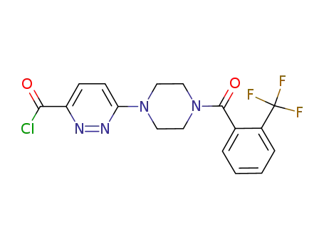 3-Pyridazinecarbonyl chloride,
6-[4-[2-(trifluoromethyl)benzoyl]-1-piperazinyl]-