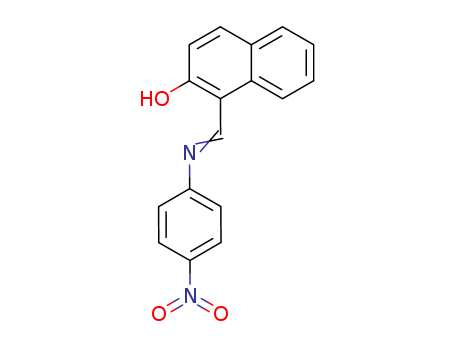 Molecular Structure of 1039-83-4 (2-Naphthalenol, 1-[[(4-nitrophenyl)imino]methyl]-)