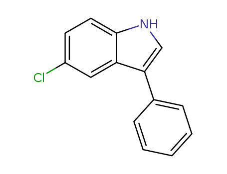 Molecular Structure of 22072-89-5 (5-Chloro-3-phenyl-1H-indole)