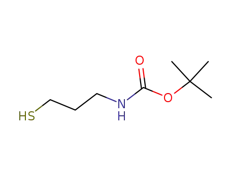 Molecular Structure of 93472-93-6 (Carbamic acid, (3-mercaptopropyl)-, 1,1-dimethylethyl ester (9CI))