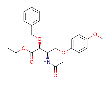 Butanoic acid,
3-(acetylamino)-4-(4-methoxyphenoxy)-2-(phenylmethoxy)-, ethyl ester,
(2S,3R)-