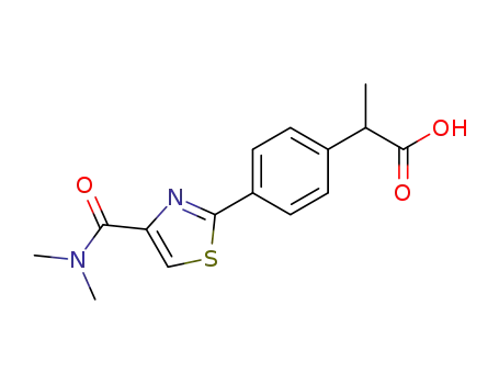 alpha-Methyl-4-[4-(dimethylcarbamoyl)-2-thiazolyl]benzeneacetic acid