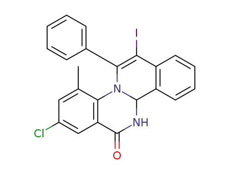 8-chloro-13-iodo-10-methyl-12-phenyl-4bH-isoquinolino[2,1-a]quinazolin-6(5H)-one