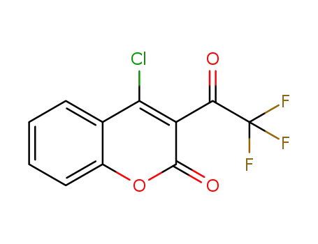 Molecular Structure of 1264667-66-4 (4-chloro-3-(trifluoroacetyl)-2H-1-benzopyran-2-one)